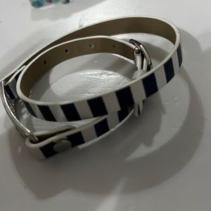 Navy striped origami owl wrap bracelet